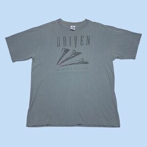 Vintage H.L. Miller Driven Christian T Shirt XL Blue Gray John 15:13 Made in USA